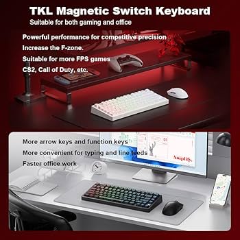 MCHOSE JET 75 白 ゲーミングキーボード MCHOSE Jet 75 Hall Effect Magnetic Switch Gaming Keyboard